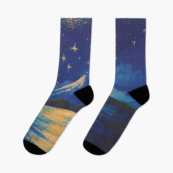 Item preview, The Starry Night with full moon of sea and fuji mountain designed and sold by MerryCrown.