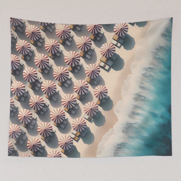 Item preview, Red striped Parasols designed and sold by Vibranta Studio.