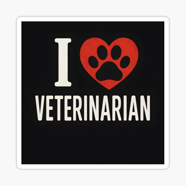 Item preview, I love Veterinarian – Paw Print Love Design designed and sold by fsandor93.