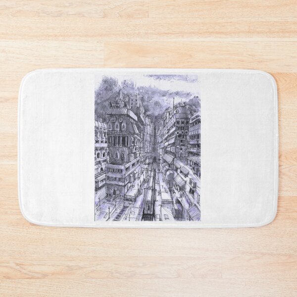 Item preview, Train station ink drawing designed and sold by Paintbase.