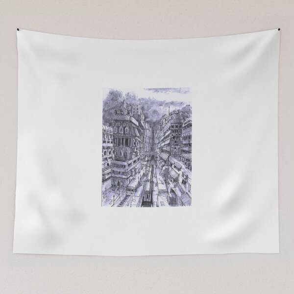 Item preview, Train station ink drawing designed and sold by Paintbase.