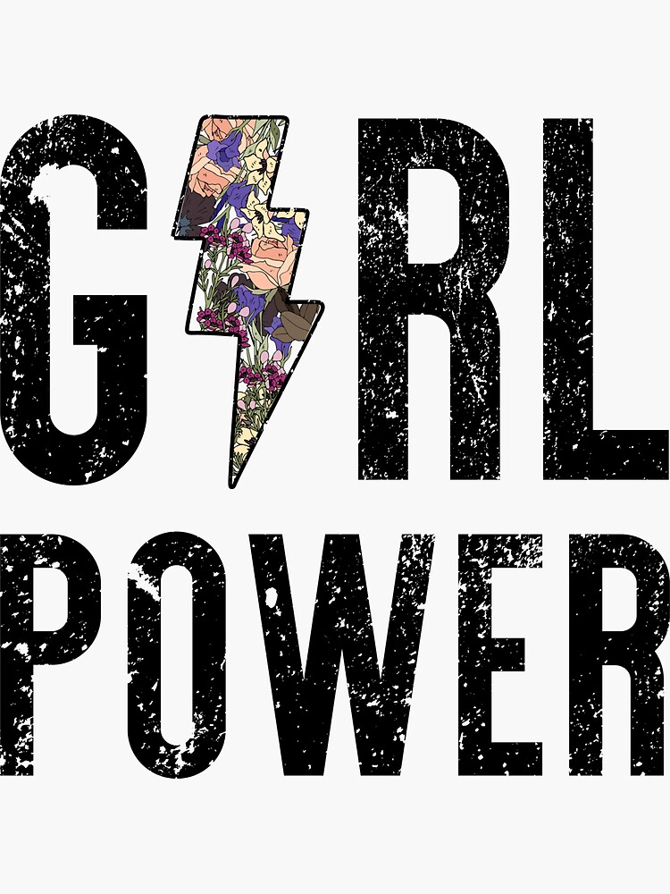 "Girl Power Lifting Strong Women Empowered Feminism TShirt" Sticker by