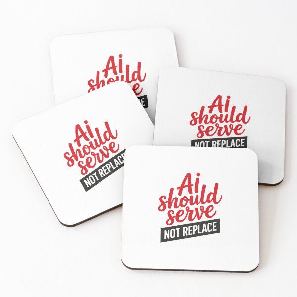 Item preview, AI Should Serve, Not Replace – Ethical Tech Slogan designed and sold by GosiaArtGarden.