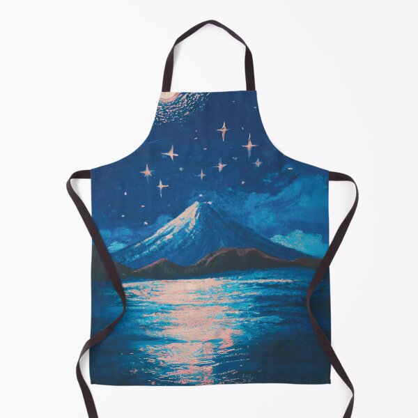 Item preview, A bright Starry Night with full moon of sea and fuji mountain designed and sold by MerryCrown.
