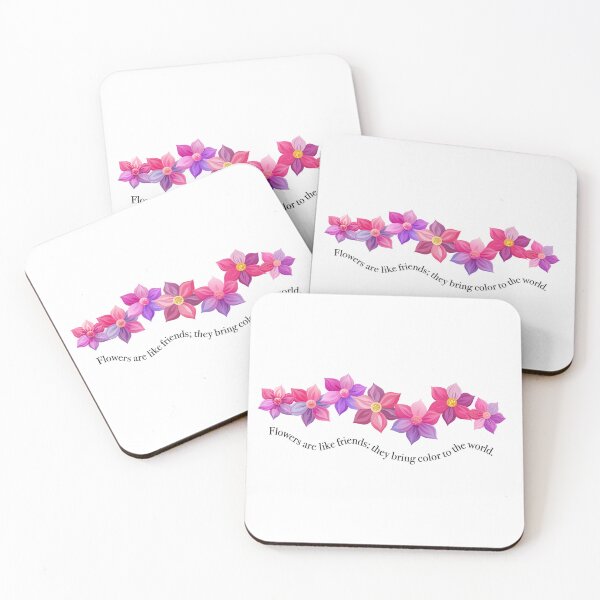 Item preview, Friends are like flowers (black script) designed and sold by Enchanted Purple Poppy.
