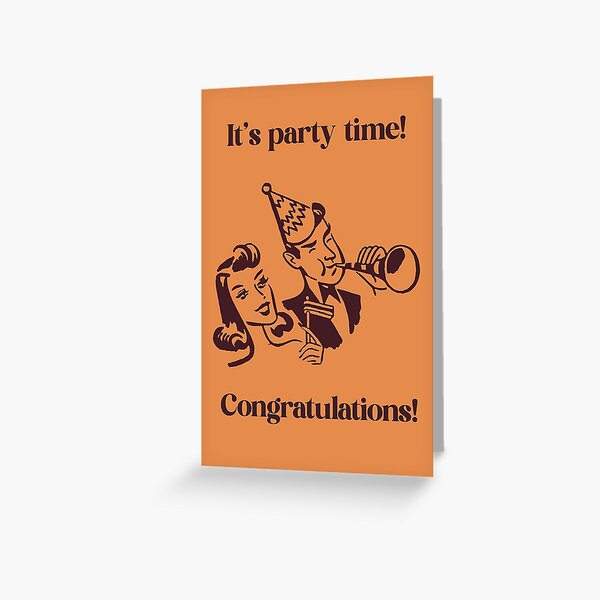 Item preview, It's Party Time! Congratulations! designed and sold by Becky-Poppins.