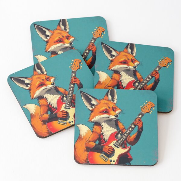 Item preview, Cute fox playing  guitar  designed and sold by Dogandesighn.