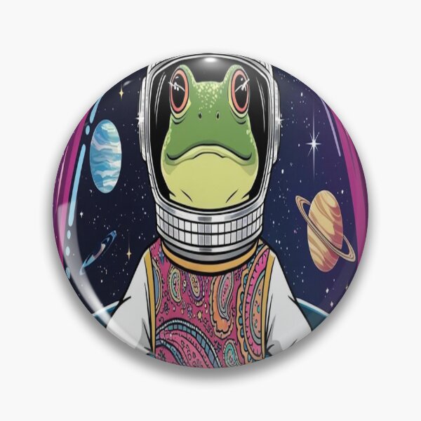 Item preview, Cosmic Groove: Retro Frog in Space designed and sold by automaticvideos.