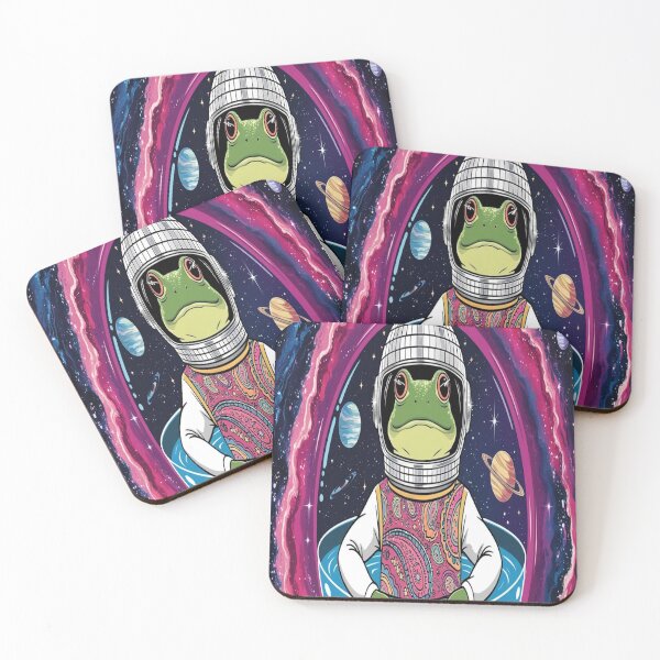 Item preview, Cosmic Groove: Retro Frog in Space designed and sold by automaticvideos.
