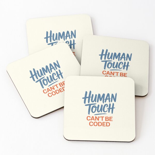 Item preview, Human Touch Can’t Be Coded – Anti-AI Tech Statement designed and sold by GosiaArtGarden.