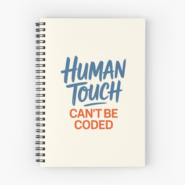 Item preview, Human Touch Can’t Be Coded – Anti-AI Tech Statement designed and sold by GosiaArtGarden.