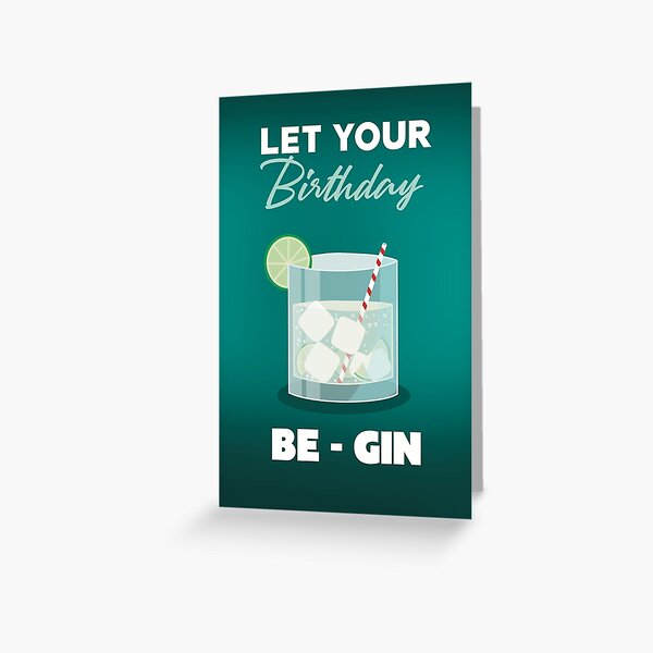 Item preview, Let your Birhtday BE-GIN designed and sold by Becky-Poppins.