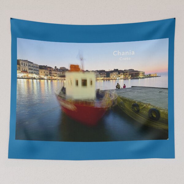 Item preview, Chania, Crete, Greece, Boats in the port of Chania designed and sold by studio838.
