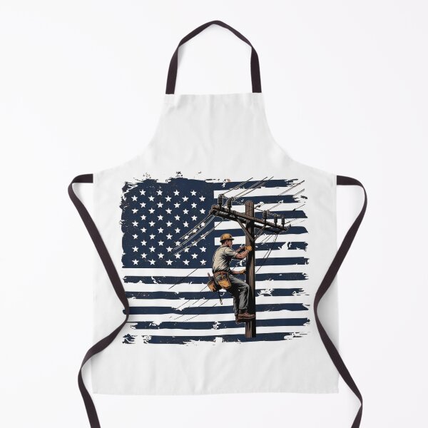 Item preview, Lineman Electrical Wiremen Energy 4th Of July Vntage US Flag designed and sold by Miumed.