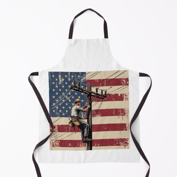 Item preview, Lineman Electrical Wiremen Energy 4th Of July Vntage US Flag designed and sold by Miumed.