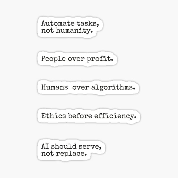 Item preview,  Bold Anti-AI Hype 5 Pack – Ethics, Humanity, and Resistance Quotes designed and sold by GosiaArtGarden.