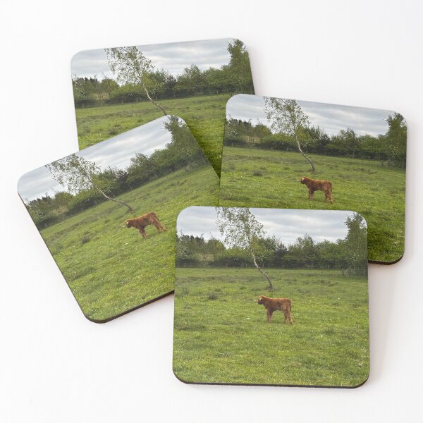 Item preview, Little cute carf in the green field designed and sold by Colourful Wonderful.