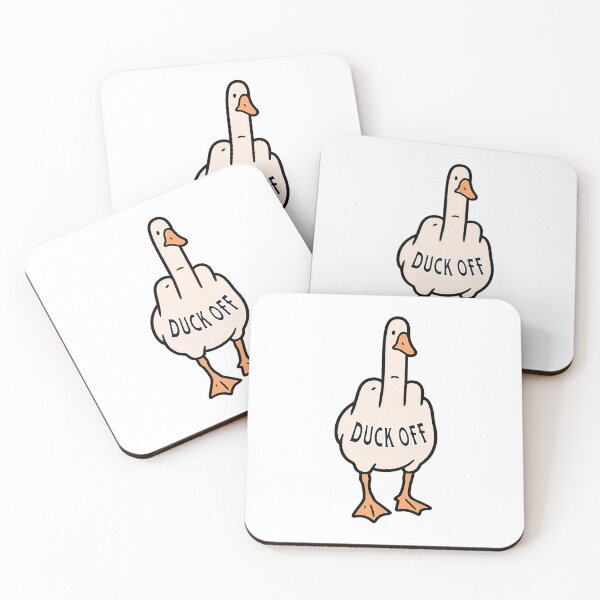 Item preview, Duck Off - Funny and Sarcastic duck  'Duck You' Middle Finger designed and sold by Psycho-Crazy.