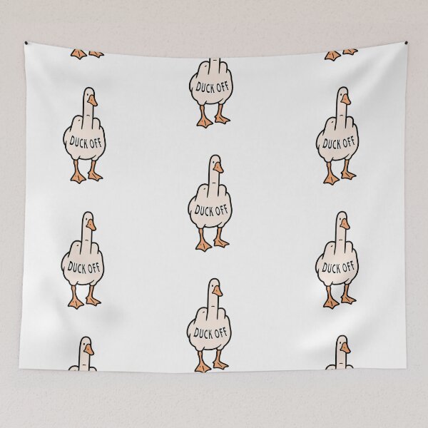 Item preview, Duck Off - Funny and Sarcastic duck  'Duck You' Middle Finger designed and sold by Psycho-Crazy.