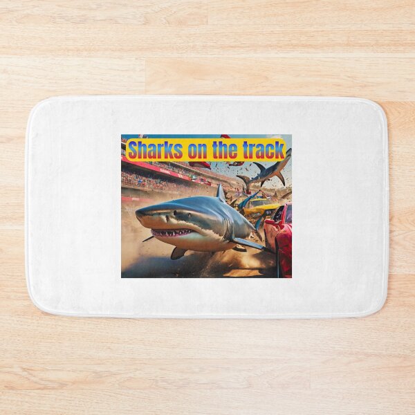 Item preview, Sharks on the Track – Because Racing Wasn’t Dangerous Enough designed and sold by Artitude Studio.