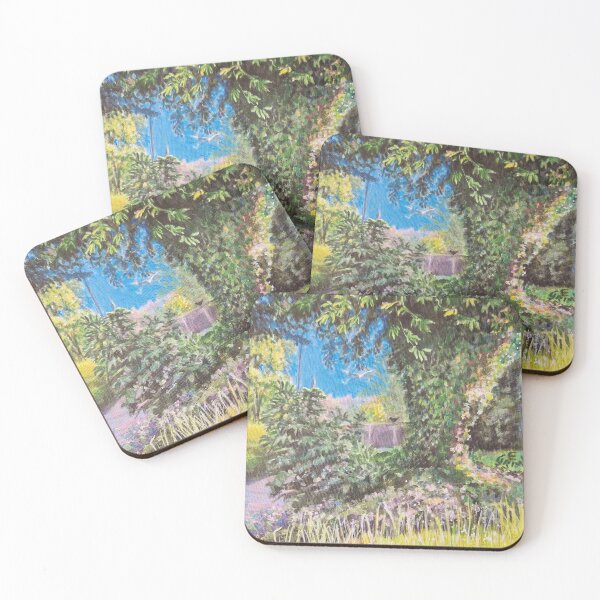 Item preview, Blackbird - sunshine path trees and birds designed and sold by LittleLiz.