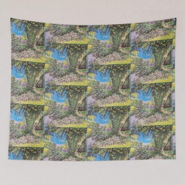 Item preview, Blackbird - sunshine path trees and birds designed and sold by LittleLiz.
