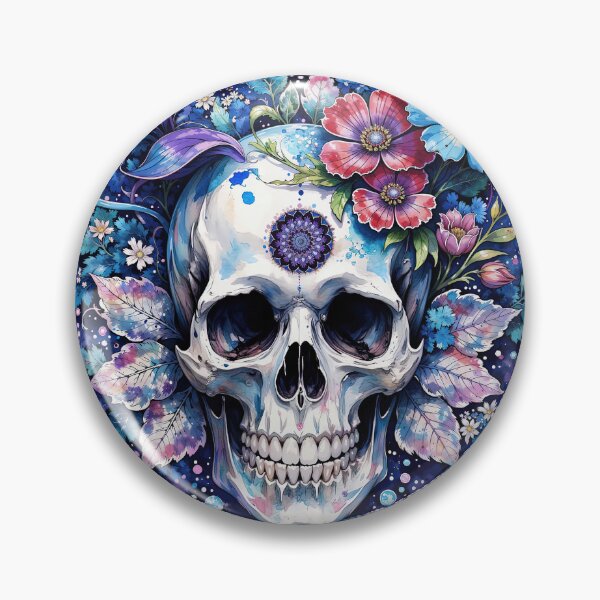 Item preview, Mystical Floral Skull | Watercolor Tattoo Aesthetic designed and sold by Neo-Studio.