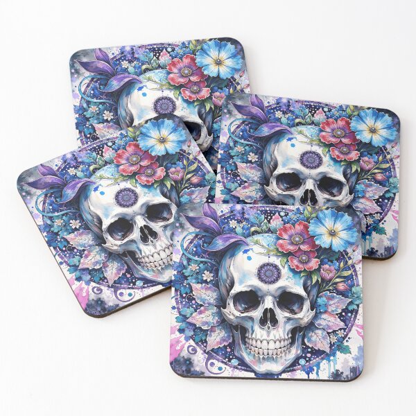 Item preview, Mystical Floral Skull | Watercolor Tattoo Aesthetic designed and sold by Neo-Studio.