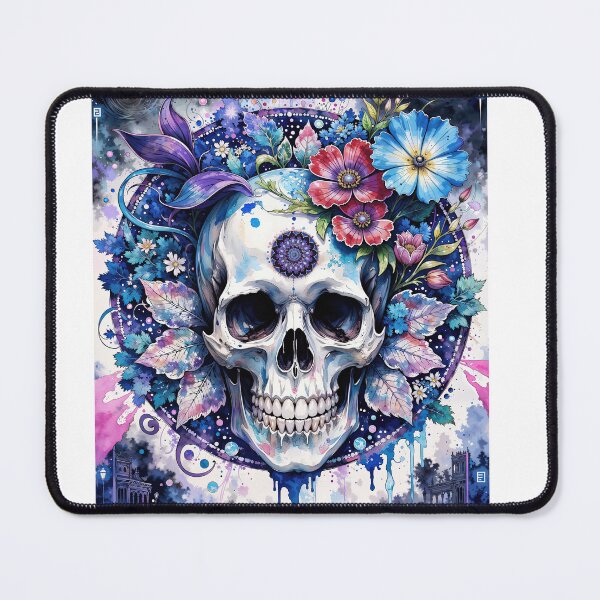 Item preview, Mystical Floral Skull | Watercolor Tattoo Aesthetic designed and sold by Neo-Studio.