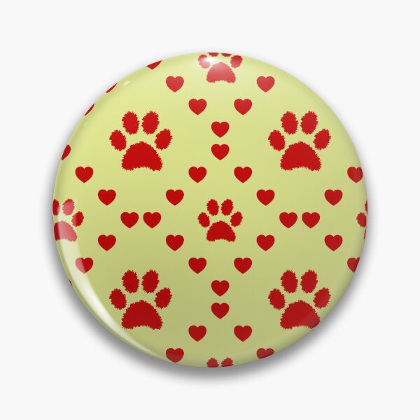 Item preview, Paw Print Splatter Nahtloses Herzmuster|Paw Print Splatter Seamless Heart Pattern (motif de cœur sans couture)|Paw Print Splatter Seamless Heart Pattern designed and sold by TheIconSmith.