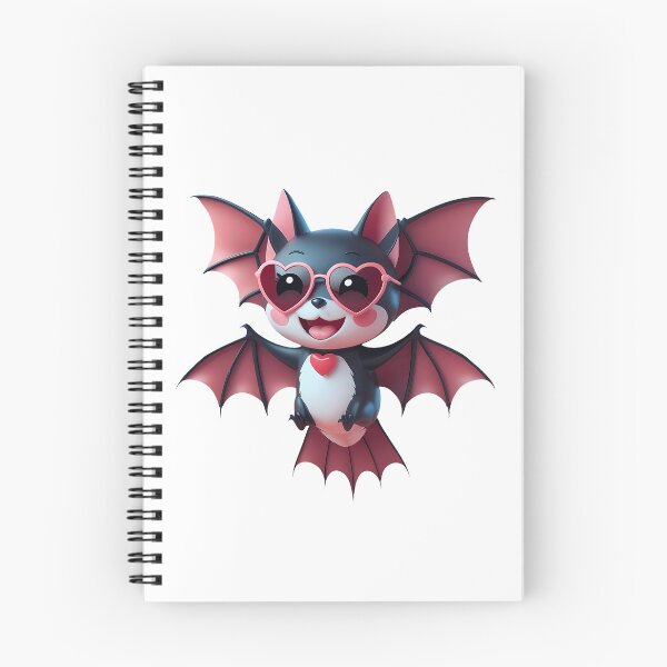 Item preview, Cute vampire bat with tiny fangs wearing heart-shaped sunglasses designed and sold by EnigmaVoid.