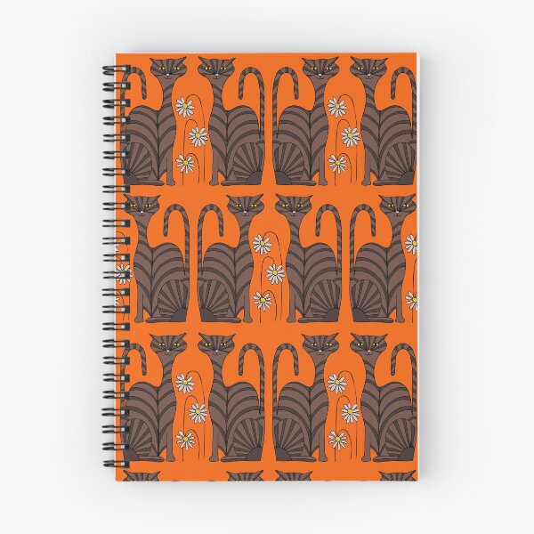 Item preview, Retro Tabby Cats in Orange designed and sold by lottibrown.