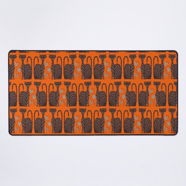 Item preview, Retro Tabby Cats in Orange designed and sold by lottibrown.