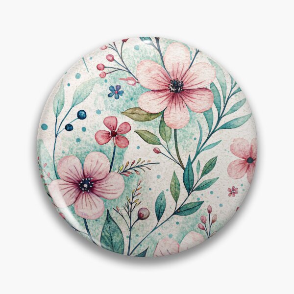 Item preview, Delicate flower pattern, romantic textile print design, watercolor flowers for clothing decoration, vintage floral design, shabby chic flower pattern, pastel flowers for home accessories designed and sold by Connys Colorful World.