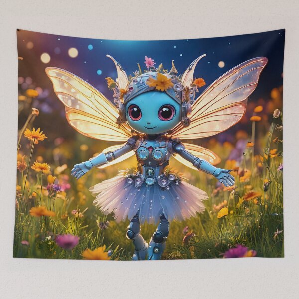 Item preview, Pixie Ballerina Robot Dancing In The Moonlight designed and sold by Lee Hiller Designs.