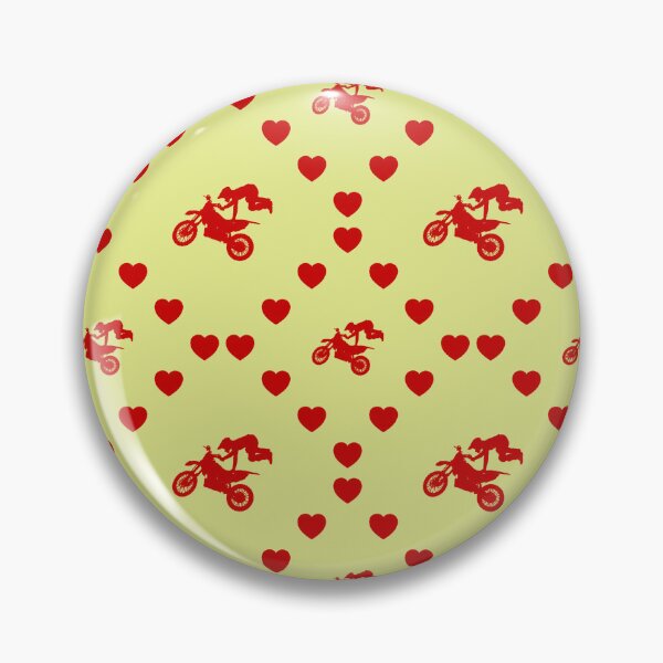 Item preview, Dirt Bike Stunt Nahtloses Herzmuster|Vélo de terre cascadeur Motif de cœur sans couture|Dirt Bike Stunt Seamless Heart Pattern|Stunt di Dirt Bike Modello di cuore senza cuciture designed and sold by TheIconSmith.