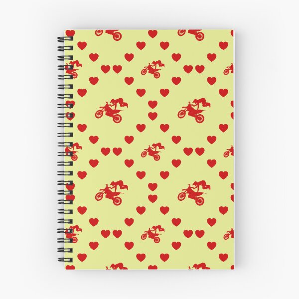 Item preview, Dirt Bike Stunt Nahtloses Herzmuster|Vélo de terre cascadeur Motif de cœur sans couture|Dirt Bike Stunt Seamless Heart Pattern|Stunt di Dirt Bike Modello di cuore senza cuciture designed and sold by TheIconSmith.