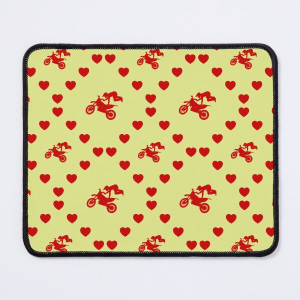 Item preview, Dirt Bike Stunt Nahtloses Herzmuster|Vélo de terre cascadeur Motif de cœur sans couture|Dirt Bike Stunt Seamless Heart Pattern|Stunt di Dirt Bike Modello di cuore senza cuciture designed and sold by TheIconSmith.