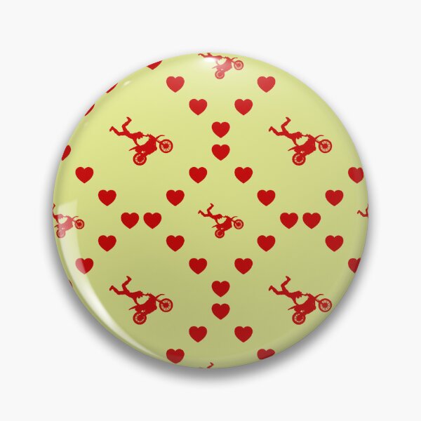 Item preview, Dirt Bike Stunt Nahtloses Herzmuster|Dirt Bike Stunt - Modèle de cœur sans couture|Dirt Bike Stunt Seamless Heart Pattern|Stunt di Dirt Bike Modello di cuore senza cuciture designed and sold by TheIconSmith.