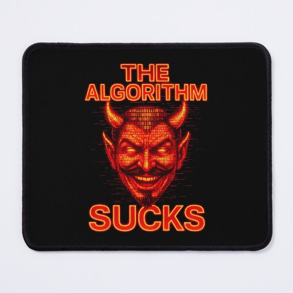 Item preview, The Algorithm Sucks – Glitch Devil Meme Tech Rage Design designed and sold by Victor Shadehorn.