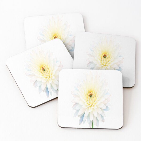 Item preview, A delicate watercolor painting of white chrysanthemum designed and sold by GentleMuse.