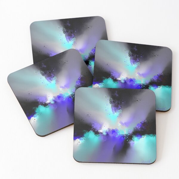 Item preview, Chroma Burst - Blue Purple Turquoise Abstract designed and sold by Joey Santiago.