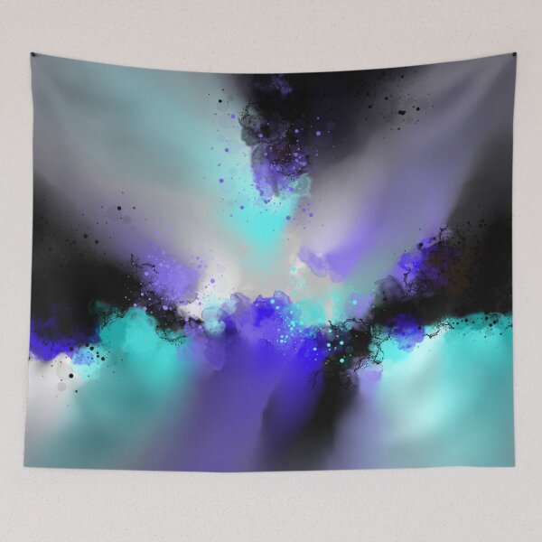 Item preview, Chroma Burst - Blue Purple Turquoise Abstract designed and sold by Joey Santiago.