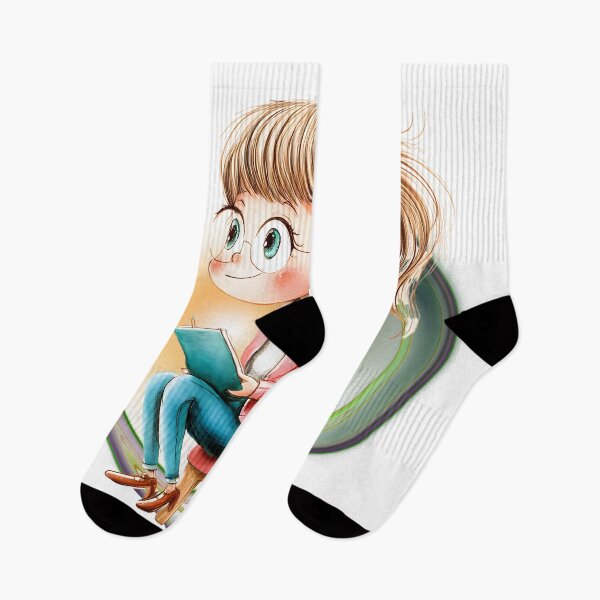 Item preview, Cute Writer Girl – Whimsical Cartoon Art designed and sold by ChenEngEng.