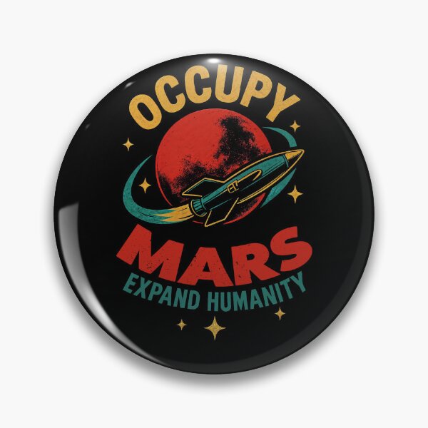 Item preview, Occupy Mars – Retro Space Rocket Design to Expand Humanity designed and sold by Victor Shadehorn.
