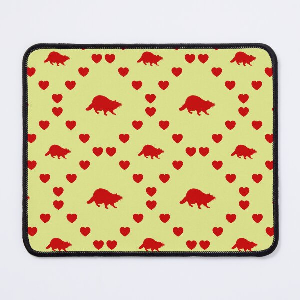 Item preview, Waschbär Nahtloses Herzmuster|Motif de cœur sans couture de raton laveur|Racoon Seamless Heart Pattern|Racoon Modello di cuore senza cuciture designed and sold by TheIconSmith.
