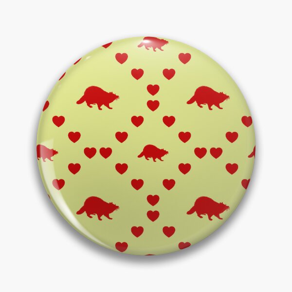 Item preview, Waschbär Nahtloses Herzmuster|Motif de cœur sans couture de raton laveur|Racoon Seamless Heart Pattern|Racoon Modello di cuore senza cuciture designed and sold by TheIconSmith.