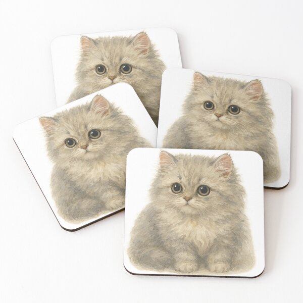 Item preview, A watercolor illustration of a Persian kitten designed and sold by GentleMuse.