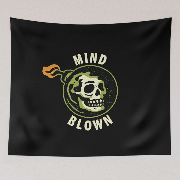 Item preview, Mind Blown Skull Bomb Graphic with Retro Explosion Vibes designed and sold by Victor Shadehorn.