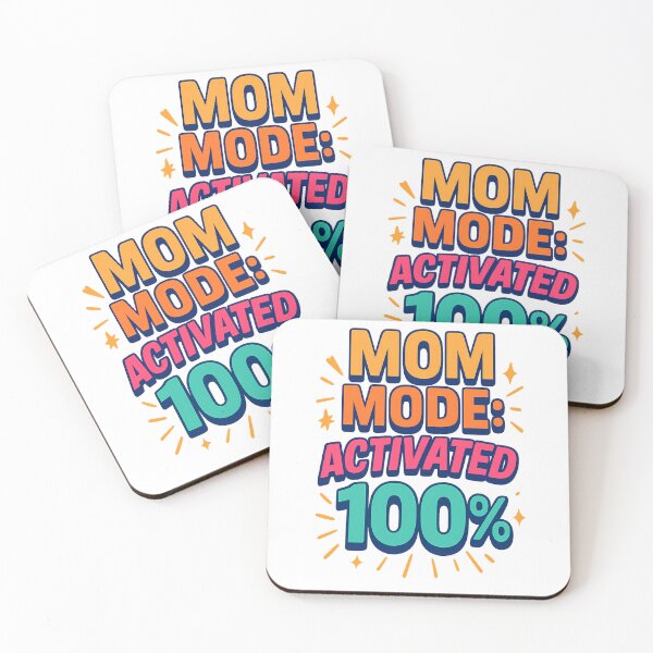 Item preview, Mom Mode Activated 100% - Funny Mom Power Quote Design designed and sold by MUJU-pixel.